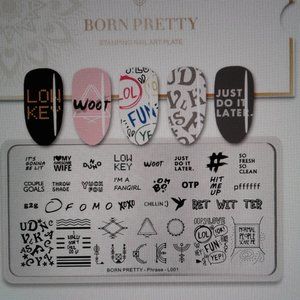 (3pcs set ) Born Pretty Stamping Nail Art Plate -Phrase
